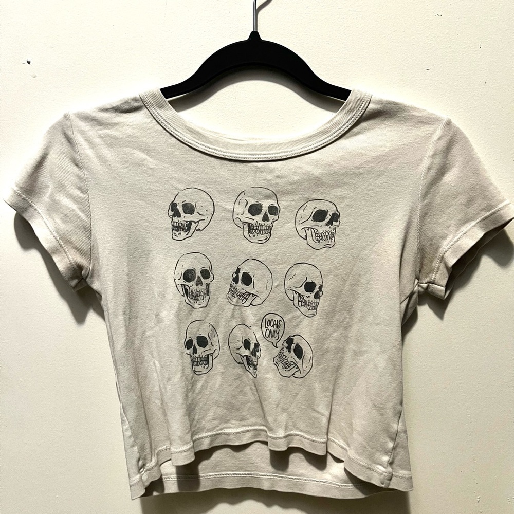 Skull Graphic Crop Top